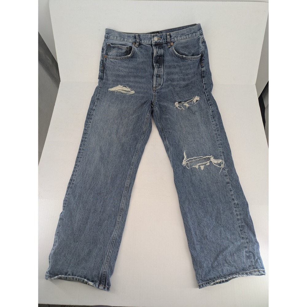 BDG Urban Outfitters Jeans Women's 31 Blue Relaxed Straight Distressed High Rise